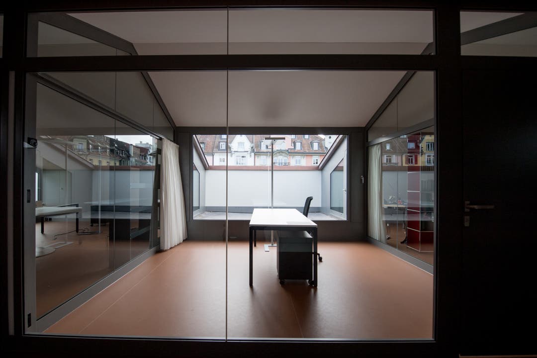 So sieht es in den Büroräumen im Dachgeschoss aus. (Bild: Boris Bürgisser, Luzern, 25. Oktober 2019)