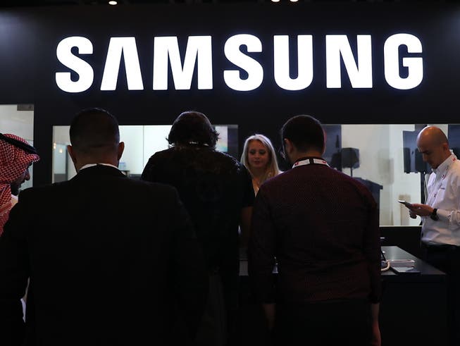 Samsung-Informationsstand an einer Verkaufsmesse in Dubai. (Bild: KEYSTONE/EPA/ALI HAIDER)