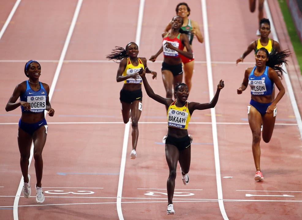 Eine riesige Sensation: Halimah Nakaayi gewinnt über 800 Meter Gold für Uganda: (Bild: Keystone)