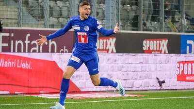 FCL-Jungprofi Darian Males jubelt nach seiner Torpremiere gegen den FC Thun. (Bild: Martin Meienberger/freshfocus (Thun, 5. Oktober 2019))