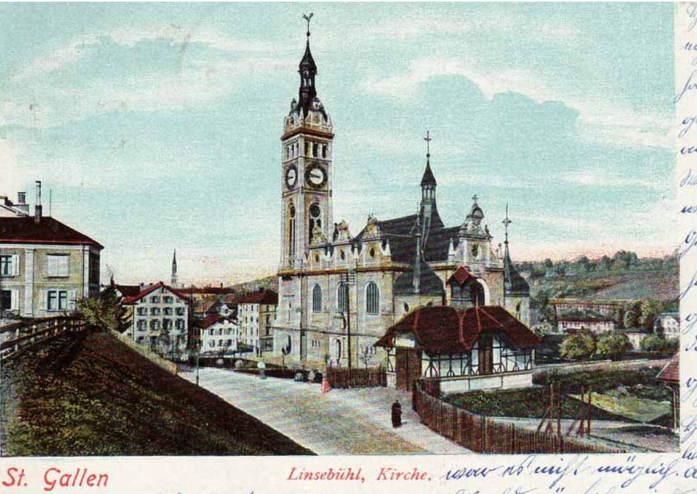 ...Kirche Linsebühl in St.Gallen wurde nach über 30 Jahren... (Archivbild 1898)