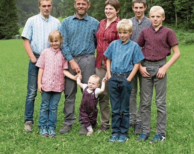 Die Familie Eberle, welche die «Oberbärchi» seit 2010 betreibt. (Bild: PD)