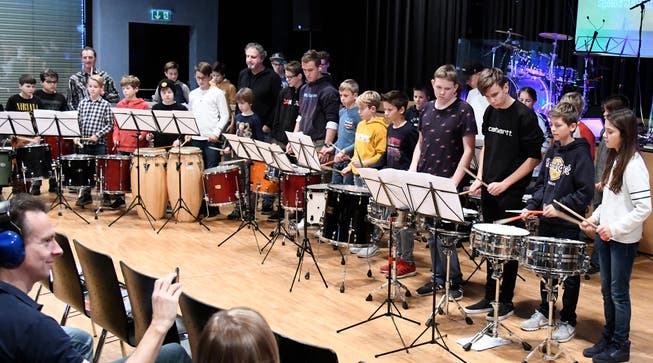 Das Percussionensemble der Musikschule Werdenberg bei einer seiner rhythmischen Darbietungen. (Bilder: Hansruedi Rohrer)