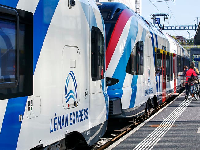 Der Léman Express bedient neu ab dem Fahrplanwechsel 45 Bahnhöfe in den Kantonen Waadt und Genf sowie im französischen Département Haute-Savoie. (Bild: KEYSTONE/SALVATORE DI NOLFI)