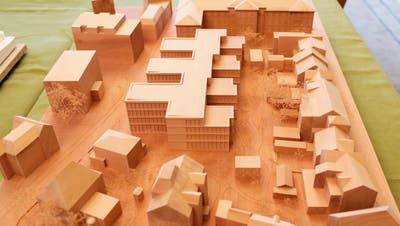 Ein Modell des Erweiterungsbaus zum Regierungsgebäude. Über den Kredit befindet das Thurgauer Stimmvolk im Mai. ((Bild: Donato Caspari))