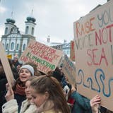 Sie sind Teil einer grossen Jugendbewegung: Schüler demonstrieren in Luzern für eine griffige Klimapolitik. (Bild: Boris Bürgisser, 18. Januar 2019)