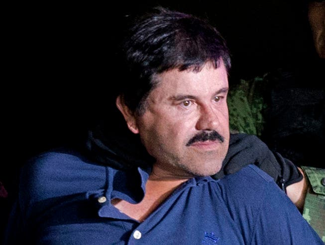 Der mexikanische Drogenboss Joaquin «El Chapo» Guzmán bei seiner Verhaftung 2016 in Mexiko. (Bild: KEYSTONE/AP/EDUARDO VERDUGO)