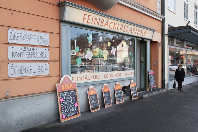 Die Bäckerei Arnold am Paulusplatz schliesst bald ihre Türen. (Bild: Boris Bürgisser, Luzern, 8. Februar 2019)