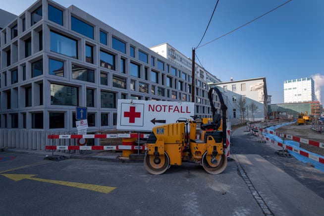 Die Baustelle rund um das Basler Universitätsspital im Rahmen der Sanierung und Erweiterung des Operationstraktes Ost. (Georgios Kefalas/Keystone, 22. November 2018)