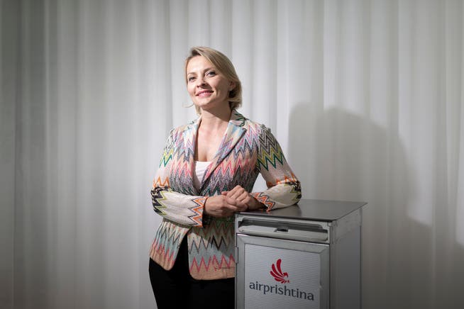 Leyla Ibrahimi-Salahi, Chefin der Air Prishtina, hat den Schweizer Ableger der Germania übernommen. Bild: Michele Limina (Zürich, 20. September 2018)