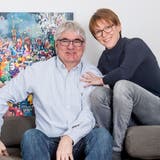 Fritschivater Reto Schriber mit Lebenspartnerin Monika Tschopp. (Bild: Nadia Schärli, Rothenburg, 4. Februar 2019)