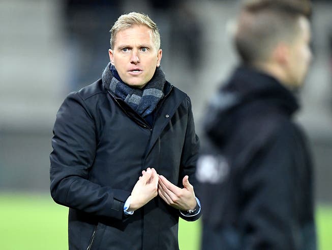 Trainer Marc Schneider will den FC Thun in die Halbfinals führen (Bild: KEYSTONE/OLIVIER MAIRE)
