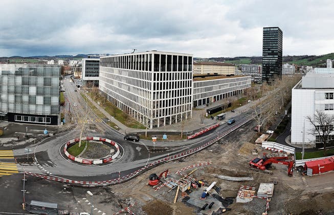 Diese Baustelle an der Aabach- und Gubelstrasse soll während des Esaf 2019 stillgelegt sein. (Bild: Stefan Kaiser (Zug, 11. März 2019))