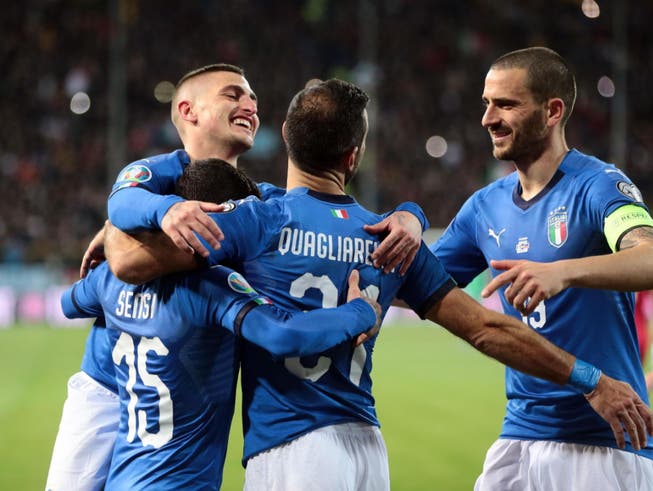 Italien feiert gegen Liechtenstein seinen höchsten Sieg seit 1962 (Bild: KEYSTONE/EPA ANSA/ELISABETTA BARACCHI)