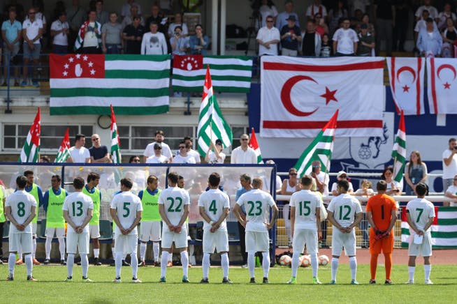Abchasien vor dem Spiel gegen Nordzypern an der Non-Fifa-WM 2018 in London. 2014 waren 14 Verbände Mitglieder der Confederation of Independent Football (Conifa). Heute sind es 54 auf fünf Kontinenten. (Bild: Getty Images, 2018)