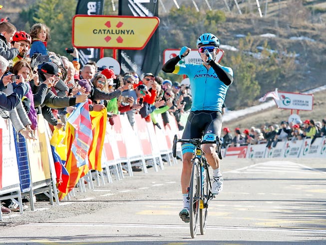 Miguel Angel Lopez war der grosse Sieger der 4. Etappe (Bild: KEYSTONE/EPA EFE/TONI ALBIR)