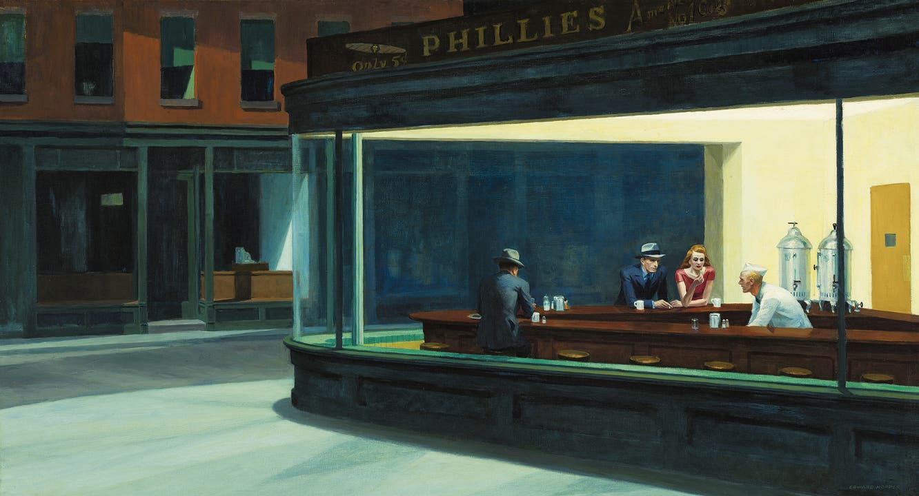 Edward Hopper, «Nachtschwärmer», 1942, Öl auf Leinwand