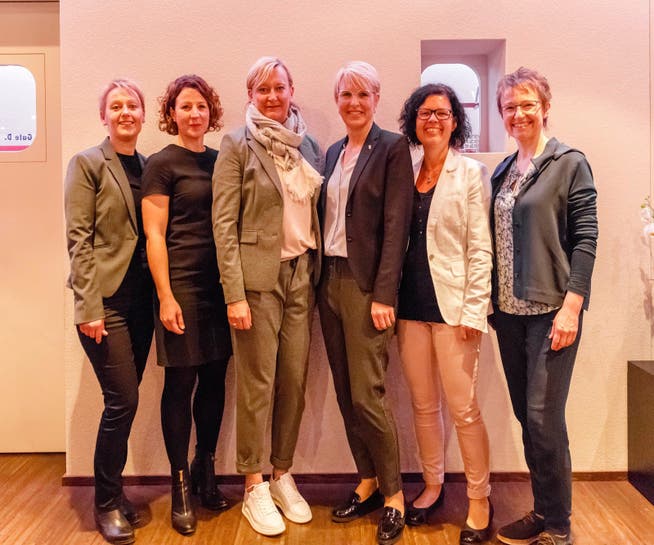 Der neue Vorstand (von links): Sandra Leutenegger (bisher), Franziska Auderer (neu), Evelyn Bühlmann (neu), Sandra Roth (bisher), Andrea Herber (bisher) und Danielle Windlin (bisher). (Bild: pd)