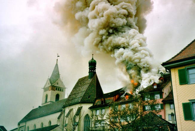 Der Fall, der nicht eintreten darf: Die Altstadt brennt. (Bild: PD)