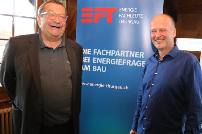 Der scheidende EFT-Präsident Pierre Honegger und sein Nachfolger Stefan Mischler. (Bild: Christof Lampart)
