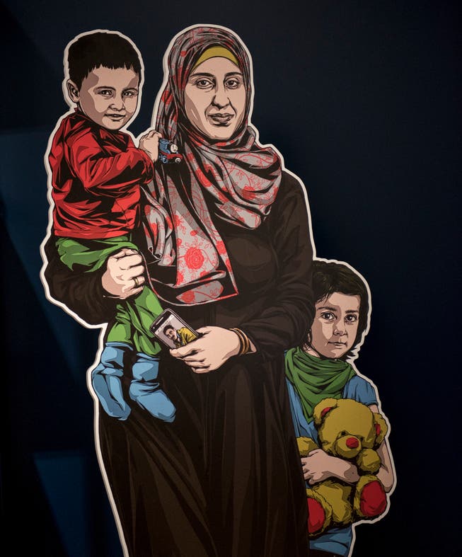 Eine fiktive Geschichte: Hayat Hamid flüchtet mit ihren Kindern in den Libanon. (Bild: Adriana Ortiz Cardozo)