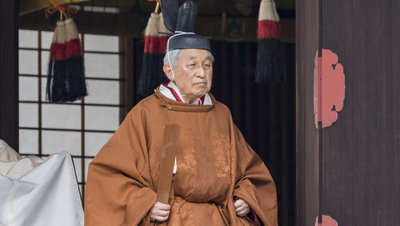 Der abtretende Japanische Kaiser Akihito während der Zeremonie zur Ankündigung seiner Abdankung im Kaiserpalast. (Bild: PD/Getty, Tokyo, 30. April 2019)