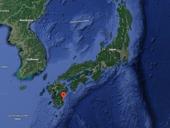 Das Beben ereignete sich im Südwesten Japans in der Region Miyazaki. (Bild: Google Maps)