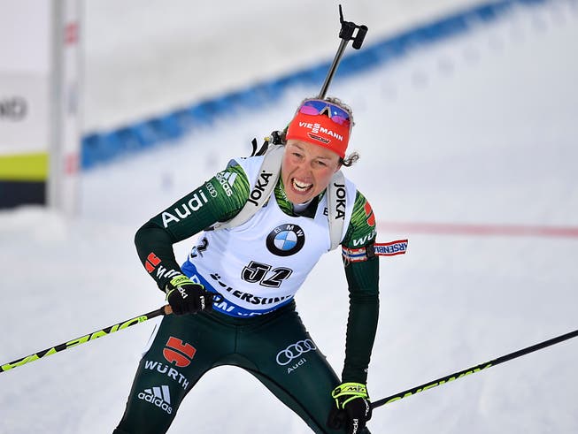 Doppel-Olympiasiegerin Laura Dahlmeier beendet mit nur 25 Jahren ihre Biathlon-Karriere (Bild: KEYSTONE/EPA TT NEWS AGENCY/ANDERS WIKLUND)