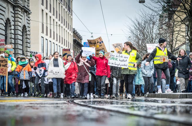 Klimastreik im März in Frauenfeld. (Bild: Andrea Stalder)