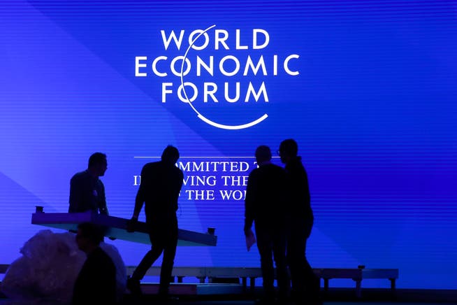 Das World Economic Forum hat Anspruch auf einen Markenschutz. (Bild: Markus Schreiber/KEYSTONE, Davos)