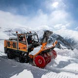 Die Schneeräumungsarbeiten am Gotthard sind in vollem Gang. (Bild: Alexandra Wey/Keystone, 6. Mai 2019)