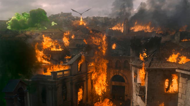 Die Stadt «King's Landing» wird in einer der finalen Episoden zerstört. (Bild: HBO via AP)