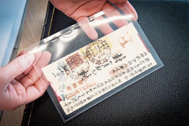 Diese chinesische Stempelmarke ersteigerte ein Sammler für rund 4 (Bild: Ralph Ribi (Wil, 22. Mai 2019))