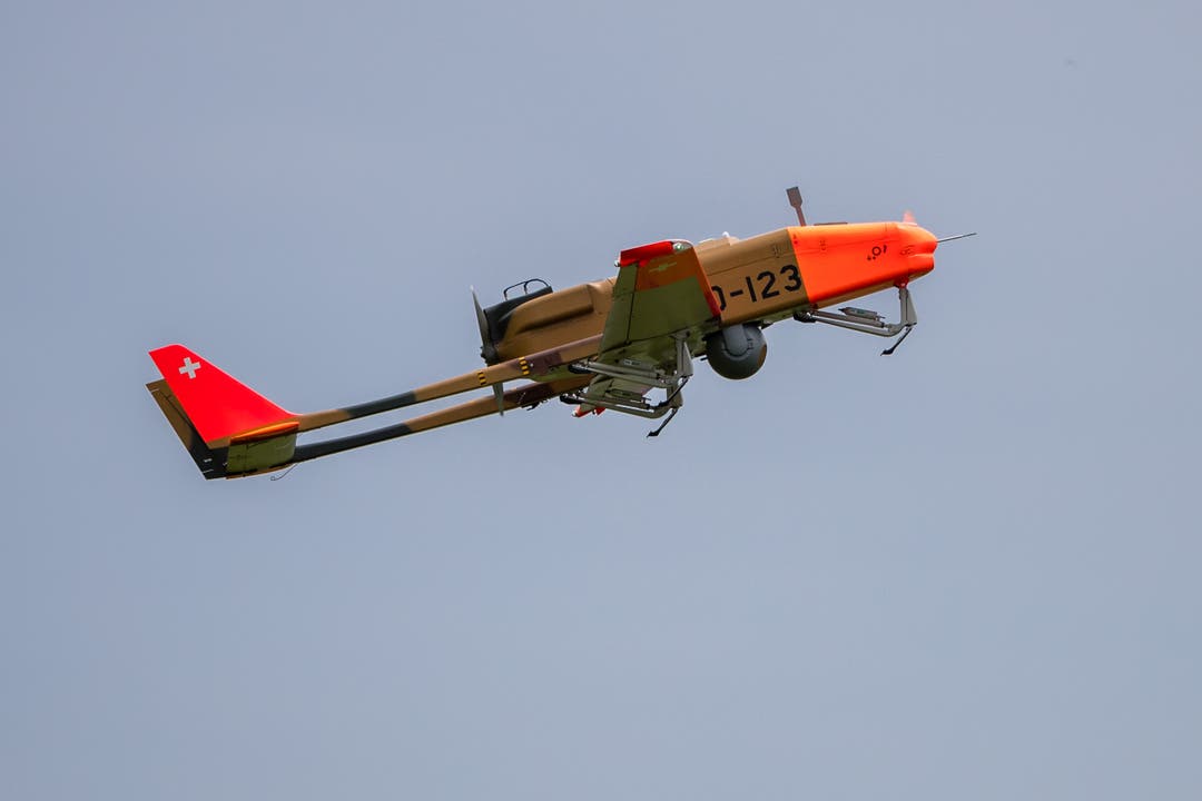 Start der Drohne ADS-95. (Bild: Philipp Schmidli, Emmen, 25. Mai 2019)