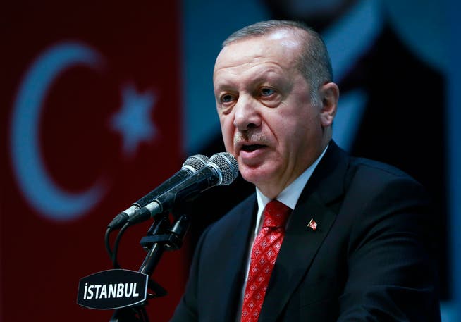 Präsident Recep Tayyip Erdogan vergrault mit seiner autokratischen Politik viele Nachwuchs-Talente in seiner Heimat. (Bild: AP; Istanbul, 16. Mai 2019)