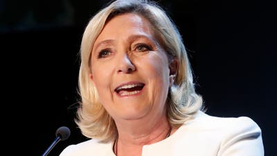 Marine Le Pen Parteichefin Rassemblement National. (AP Photo/Thibault Camus)