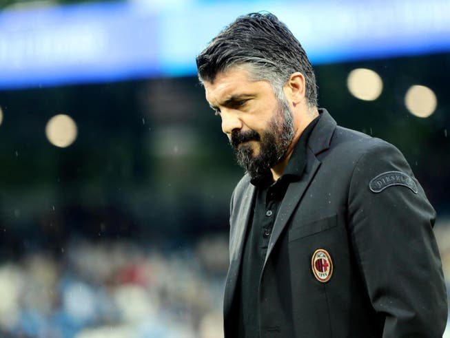 Verpasste mit der AC Milan die Champions League: Muss Trainer Gennaro Gattuso nun gehen? (Bild: KEYSTONE/EPA ANSA/SERENA CAMPANINI)