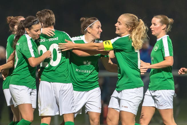 Die Frauen des FC St.Gallen-Staad bejubelten in der laufenden Saison bereits 19 Siege. (Bild: Michel Canonica / Tagblatt)
