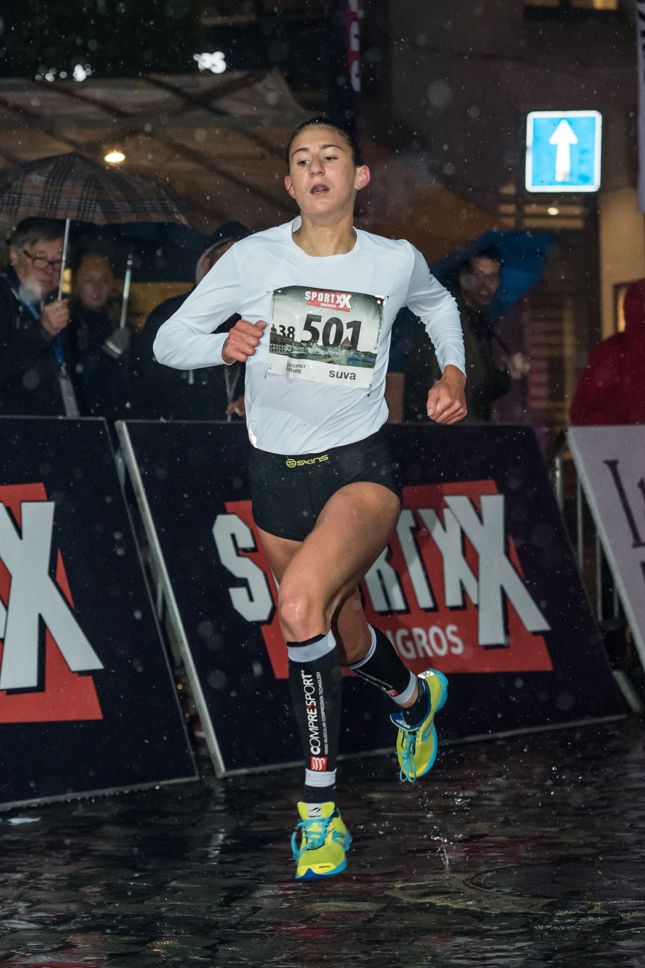 Die Siegerin des Frauen Nachwuchs-Eliterennens: Valentina Rosamilia. (Bild: Pius Amrein, 4. Mai 2019)