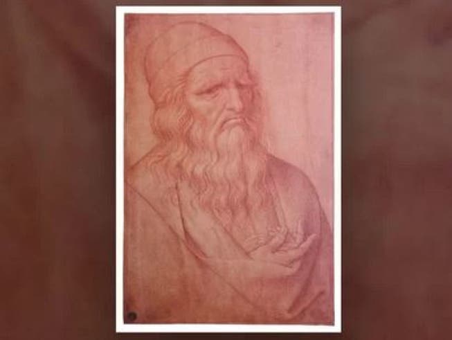 Die Kreidezeichnung des lombardischen Künstlers Giovan Ambrogio Figino zeigt Leonardo da Vinci in höherem Alter. (Bild: Museum of Gallerie dell'Accademia, Venedig)