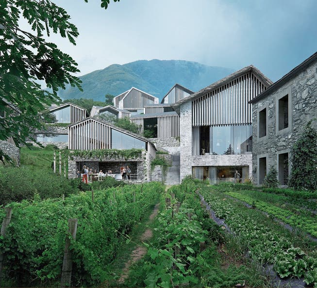 Visualisierung des geplanten Hotel-Appartements «Village Gardens». Bild: Augur Invest AG