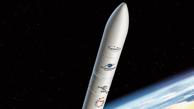 So soll die neue europäische Rakete Ariane 6 dereinst aussehen. (Visualisierung: ESA)