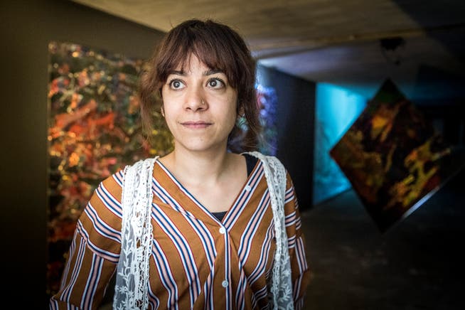  Olga Titus zeigt neue Videoarbeiten und Tappisserien im Tiefparterre des Kunstraums Kreuzlingen. (Bild: Andrea Stalder)