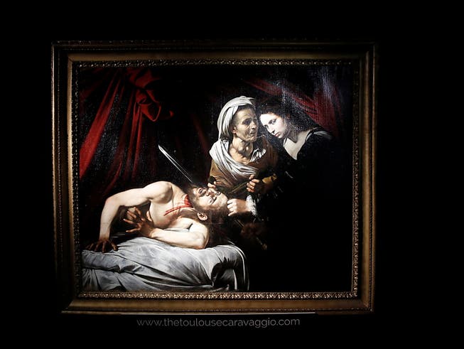 Das Gemälde des italienischen Malers Caravaggio, das vor fünf Jahren in Frankreich entdeckt worden war, ist kurz vor der geplanten Versteigerung verkauft worden. (Bild: KEYSTONE/EPA/YOAN VALAT)