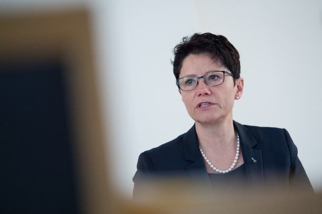 Vertritt im Juni die Vorlage im Kantonsrat: Finanzdirektorin Maya Büchi. (Bild: Pius Amrein, Sarnen, 28. März 2019)