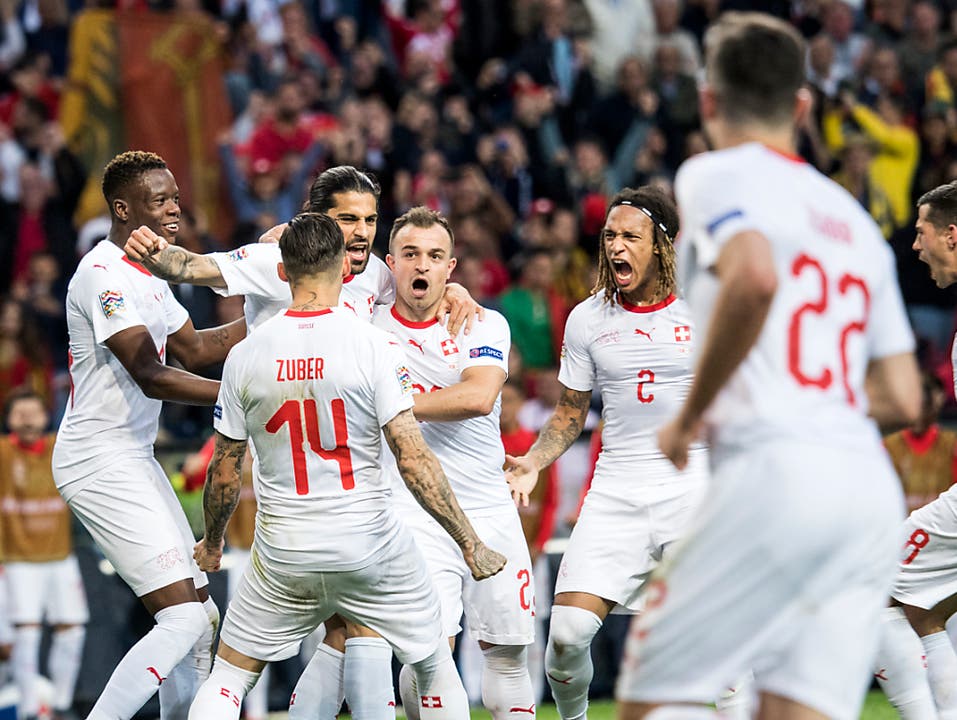 Tor durch Ricardo Rodriguez: Die Schweiz hat in dieser Saison schon 20 Treffer erzielt (Bild: KEYSTONE/JEAN-CHRISTOPHE BOTT)