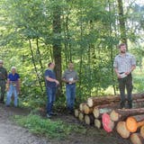 Forstpraktikant Philipp Eigenmann versucht, sich einen Überblick zu verschaffen. (Bild: Christine Luley)