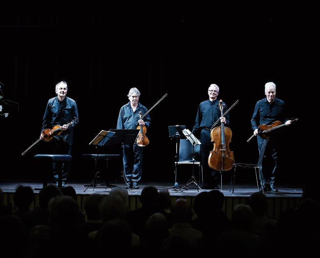 Interpretierten Schubert auf höchstem Niveau: die Musiker des Auryn-Quartetts. (Bild: Stefan Kaiser, Steinhausen, 28. Juli 2019)