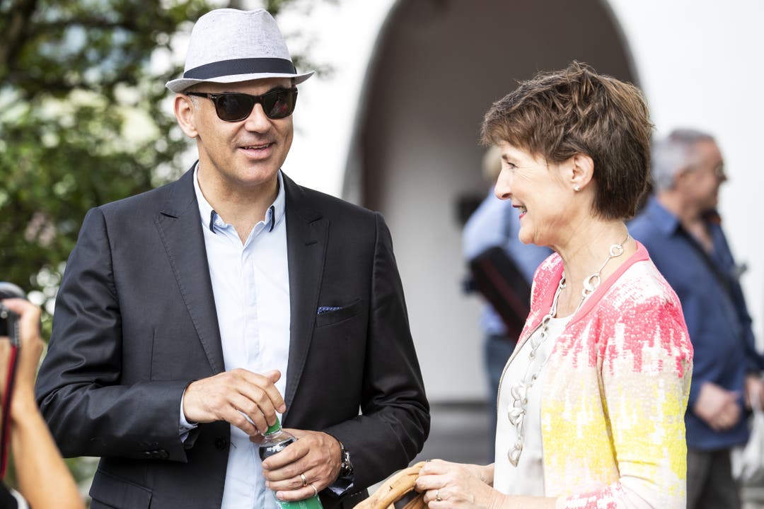 Alain Berset und Simonetta Sommaruga. (Bild: Alexandra Wey/Keystone, Schwyz, 4. Juli 2019)