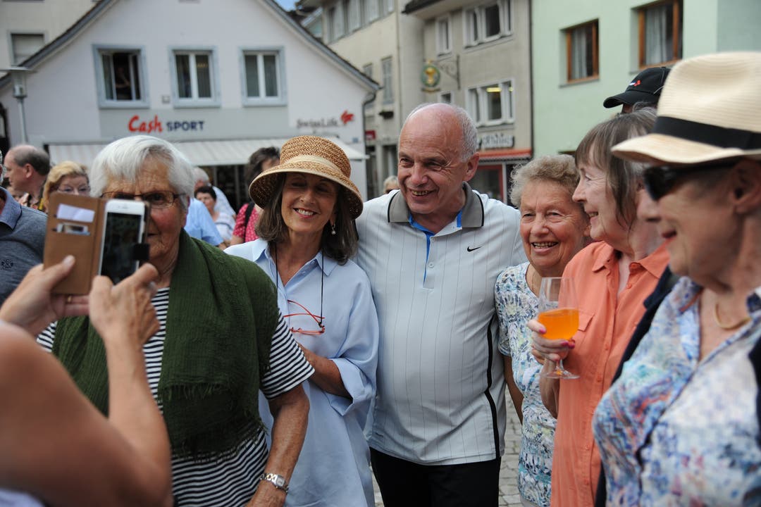 Bundespräsident Ueli Maurer ist ein beliebtes Motiv. (Bild: Urs Hanhart, 4. Juli 2019)